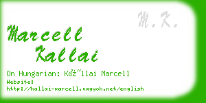 marcell kallai business card